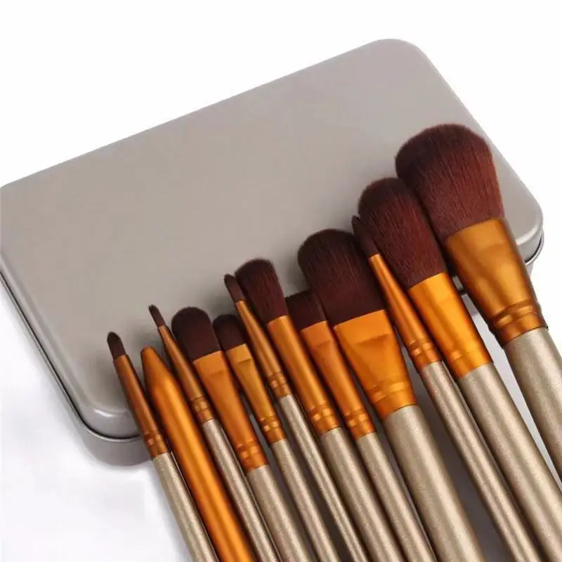 Makeup Face Brushes Professional Make Up Brush Case 12pcs Set | Красота и здоровье