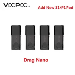 Оригинальный 4 шт./упак. VOOPOO Drag NANO Pod картридж 1,0 мл для VOOPOO Drag NANO Pod Vape Kit Pod system