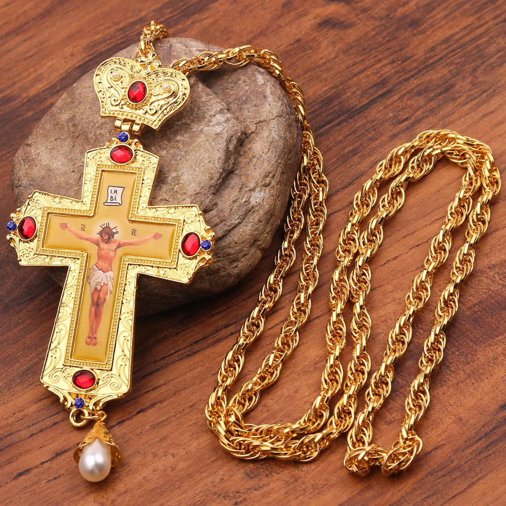 Религиозный крест длинное ожерелье с подвеской греческое Распятие ожерелье икона византийское искусство и ортодоксальная традиционность священный крест жрецы