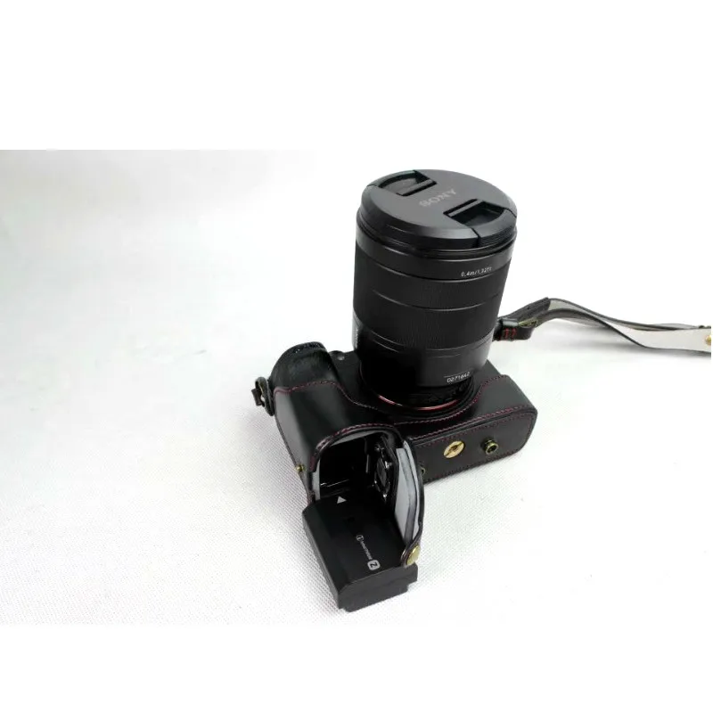 Из искусственной кожи чехол для камеры чехол для sony ILCE-9 A9 A7III A7RM3 A7RIII A7RM4 A7RIV портативный чехол с отверстием батареи
