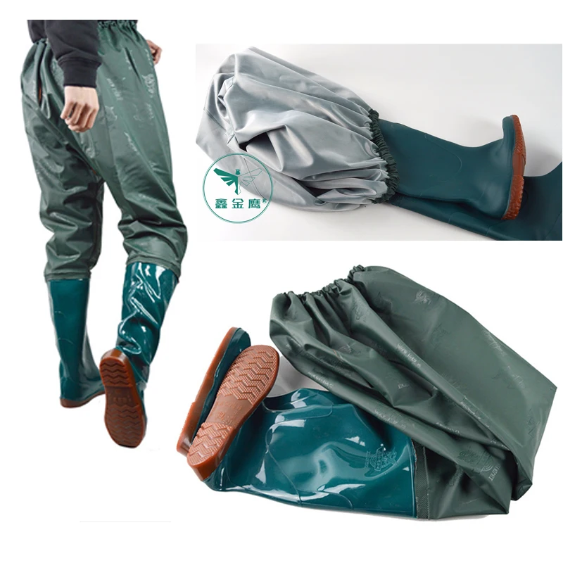 TRVLWEGO Fishing Clothes Hunting Wading Pants Waterproof Suit Breathable  Chest Waders Overalls Oversize Trousers Rubber Material