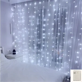 

Memory 6Mx2.5M 480leds icicle curtain string Light fairy light Christmas garland Wedding home garden Patio Window decor lighting