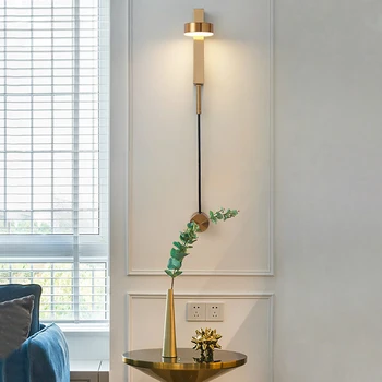 

Modern Balcony Sconces Rotation Dimming LED Wall Light Nordic Style Living Room Restaurant Bedroom Stairs Home Decor Knob Switch