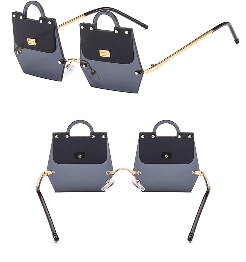 Новая модная сумка Солнцезащитные очки неправильная металлическая рамка Современная показ Мода пересекающиеся солнцезащитные очки 1756 UV400