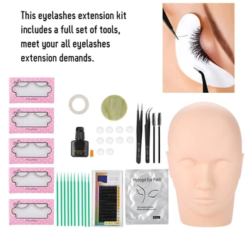 

11pcs/15pcs/Set Eyelashes Extension Kit Grafting False Eyelashes Tweezers Cleaning Rods Glue Eye Lahes Makeup Tools Kits