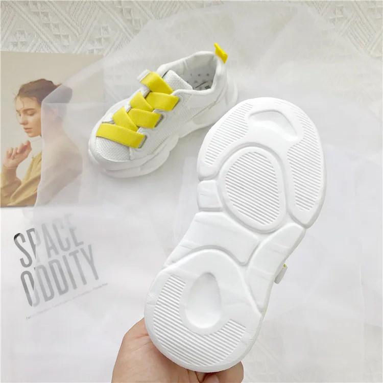 Online 2019 frühling Herbst Neue Koreanische Helle Spitze Kinder Bequeme Schuhe Mädchen Airmesh Atmungsaktive Schuhe Kinder Mode Sport Schuhe