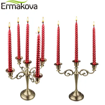 

ERMAKOVA Candle Holder Metal Candelabra Candlestick Candle Holder Candle Stand Candlelight Dinner Event Wedding Candelabra