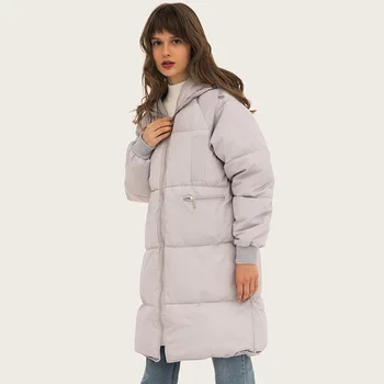 

Winter coat hooded thick plus size bubble clothes cotton women's fashion long paragraph over the knees women's cotton jacket