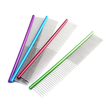 

Pet Grooming Comb - Metal Comb For Dogs, Cats and Other Pets, Great Shedding Tool Blue 16cm