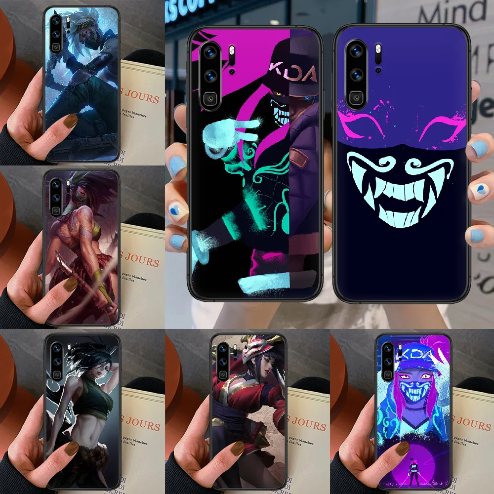 LOL Akali Phone Case For Huawei P Mate Smart 10 20 30 40 Lite Z 2019 Pro black Shell Soft Hoesjes Luxury Prime Tpu Waterproof | Мобильные