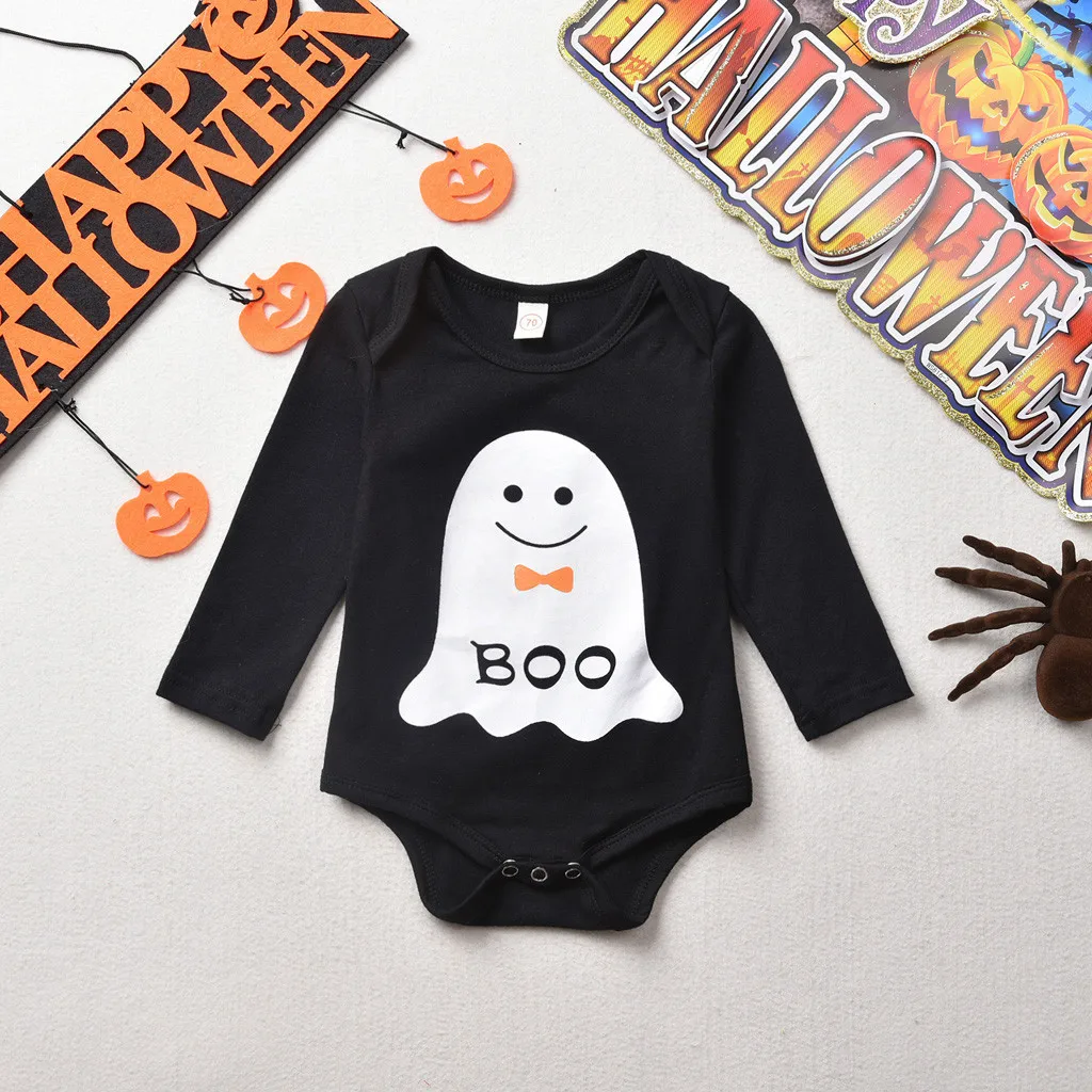 Newborn Infant Baby Boys Girls Halloween Ghost Romper Jumpsuit Pants Cap Costume dropshiping vetement enfant fille 2020 Dropship