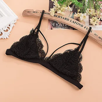 

Women Transparent Lace Bra Ladies Sexy Invisible Bra Small Size Bras Fashion Holllow Out Bralette Floral Wire Free Bras