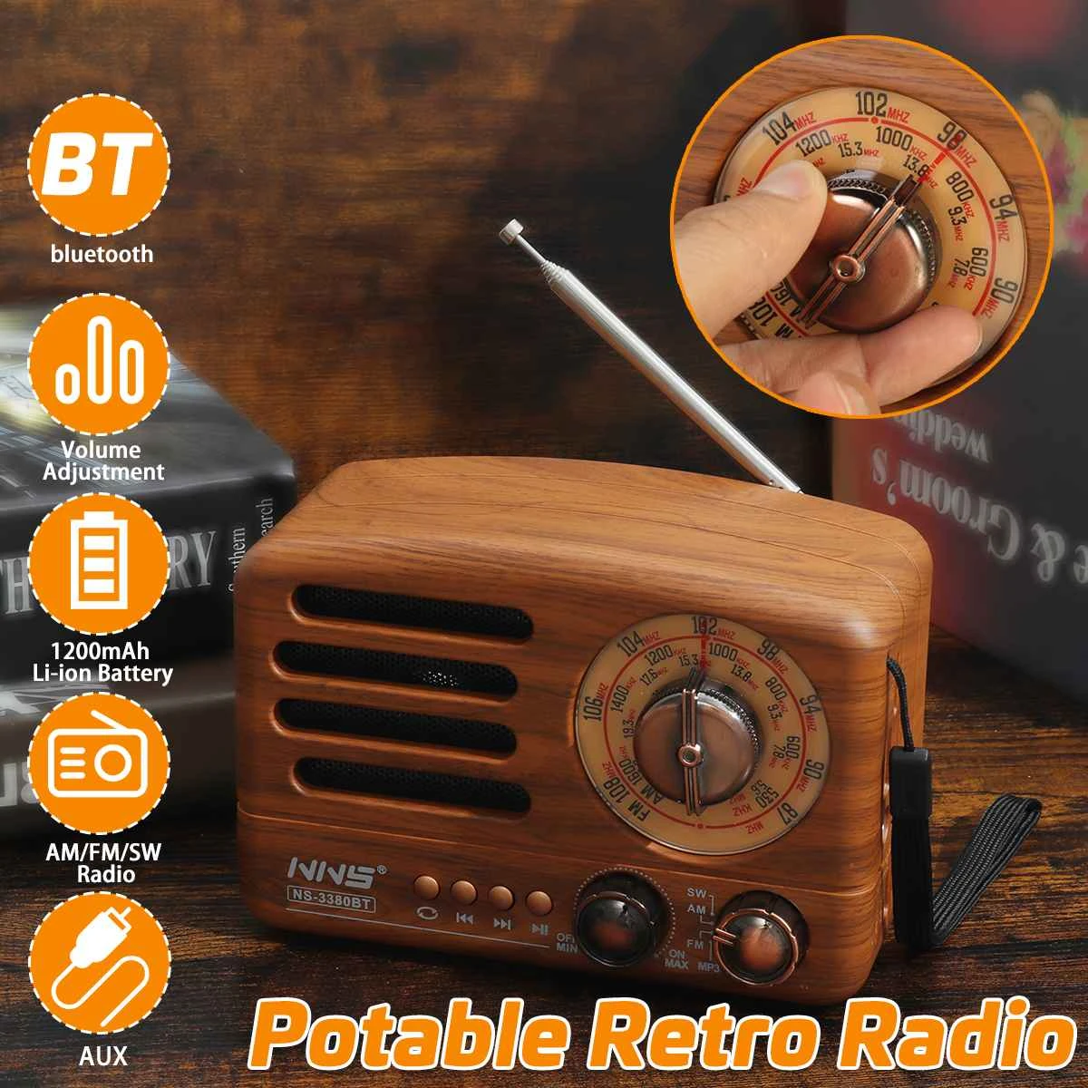 artikel speelgoed evalueren Wood Retro Radio Digital Fm Radio Digital Linternet Radio Portable Fm Radio  Mini Bluetooth Speaker Old Fashioned Classic Style - Radio - AliExpress