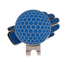 Funny Glove Design Golf Hat Clip with Magnetic Ball Marker Golfer Gift