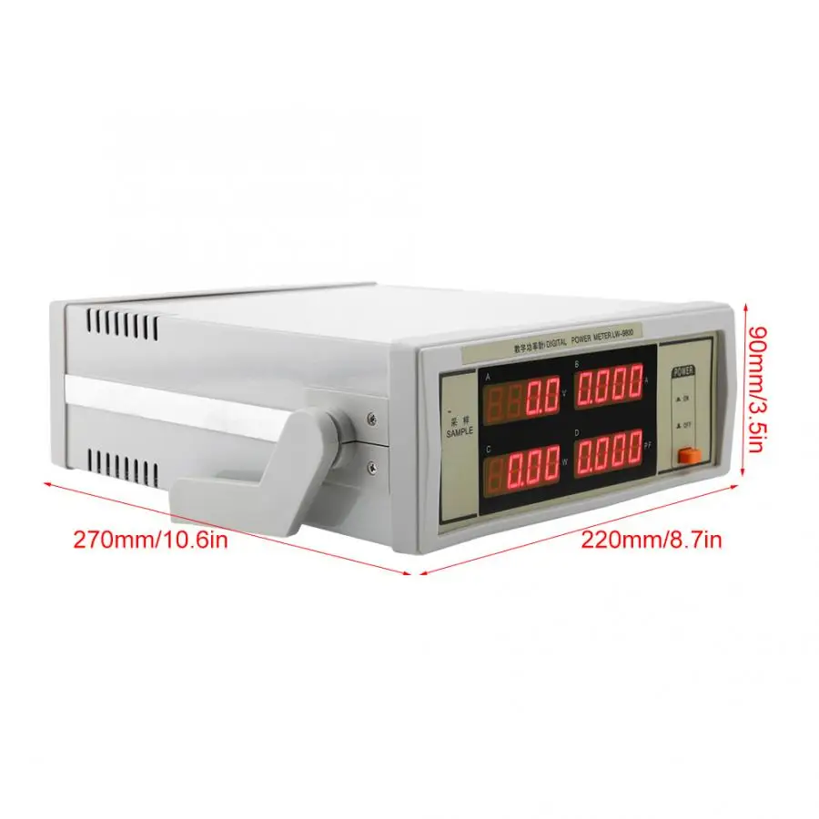 LW-9800 цифровой измеритель мощности с BNC соединительным кабелем AC100-240V 600V 20A EU Plug