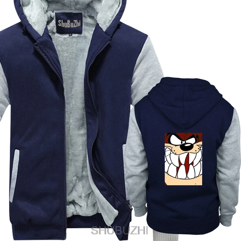 navy grey TAZ TAZMANIAN DEVIL WARNER BROS унисекс толстые толстовки для мужчин теплое пальто Зимняя хлопковая куртка Мужская sbz4320 - Цвет: navy grey