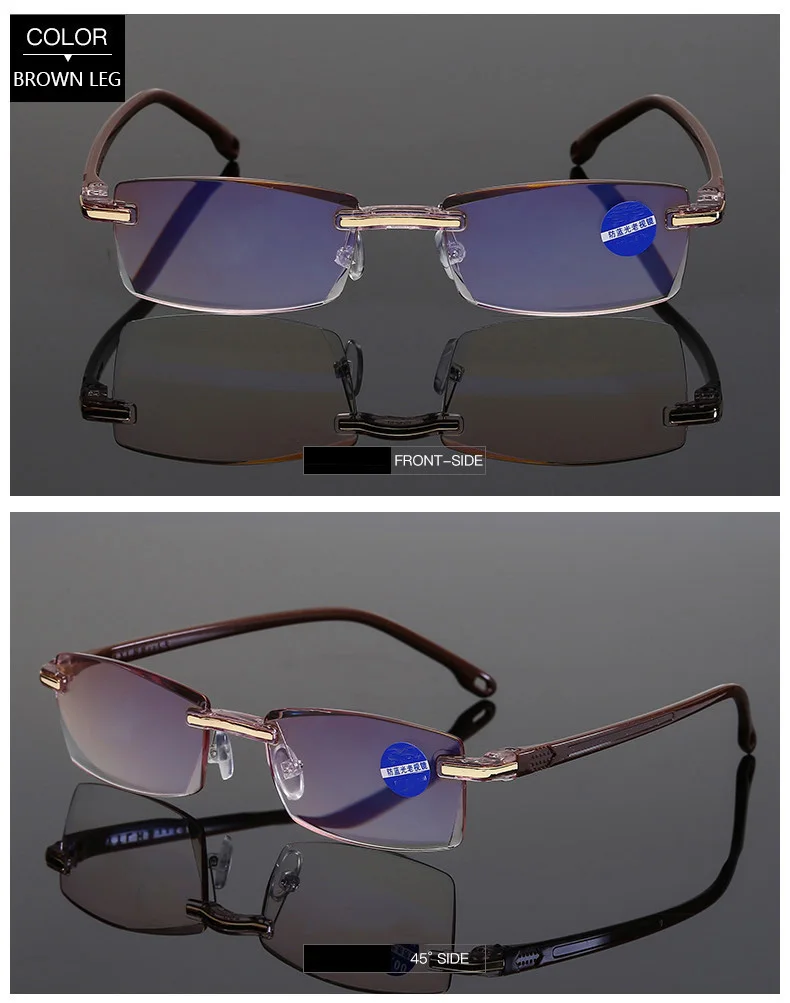 RBENN без оправы синий свет Блокировка компьютерные очки мужские с чехлом мужские анти синие легкие игровые очки UV400
