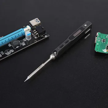 

TS100 Digital Programmable Soldering Iron 40W 19V/24V Portable Mini Smart Solder Iron Heating Station with Tip Welding Tools