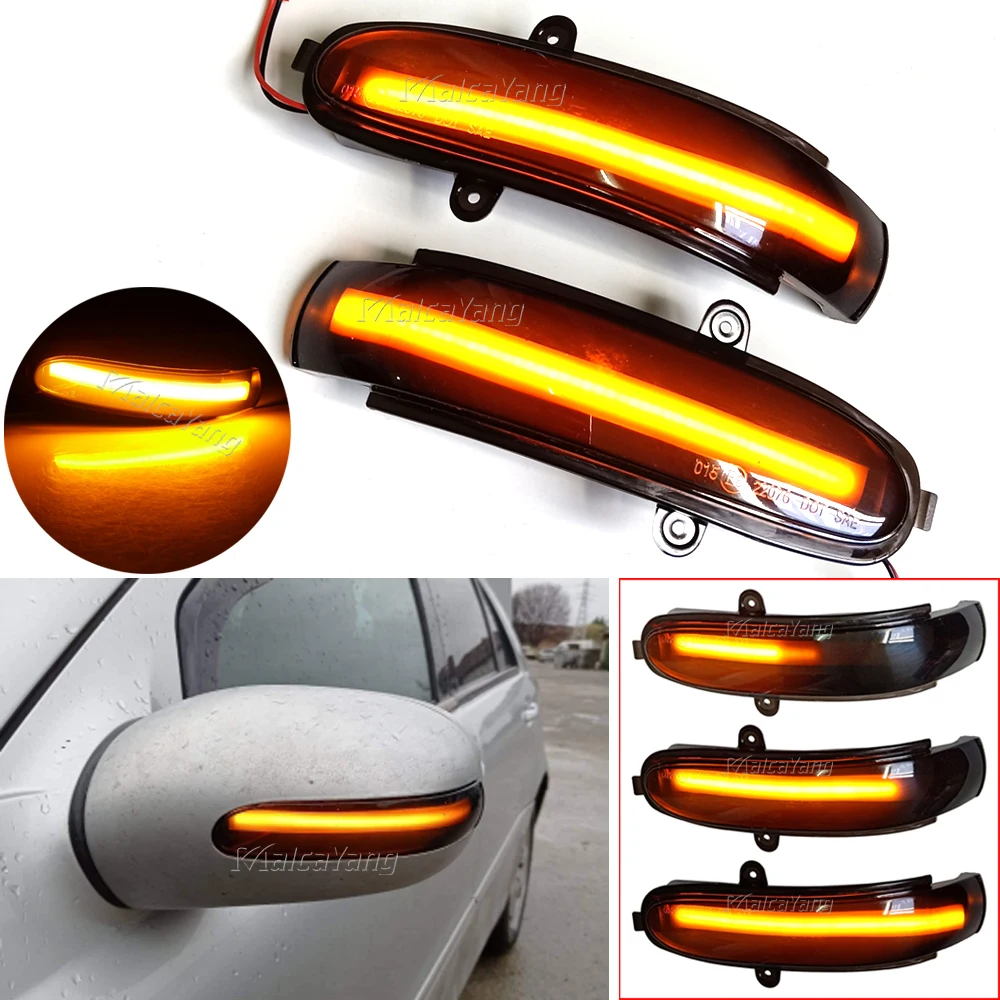 Luces Secuenciales LED Espejo Lateral W204 CLA Luces Intermitentes Secuenciales QKLsudua - Para Mercedes W204, CLA, Clase C | LED Ahumado Luces Secuenciales Espejo Lateral W204 CLA Clase C LED