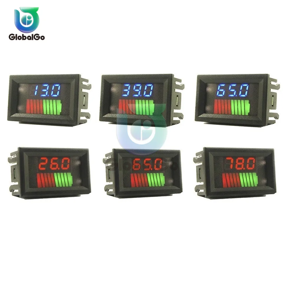 LED Batterieanzeige LCD Display Akku Indicator 12V/24V/36V/48V/72V für  Car 