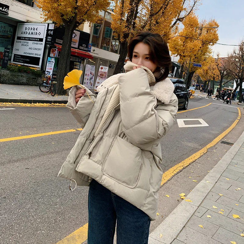 

2018 Winter New Style Stand Collar Short Small Cotton-padded Jacket Korean-style INS down Coat Woman Cotton Dress CHIC Cotton Ov