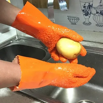 

2Pcs/ Pair Creative Peeled Potato Cleaning Gloves Kitchen Vegetable Rub Fruits Skin Scraping Fish Scale Non-slip Household Glove