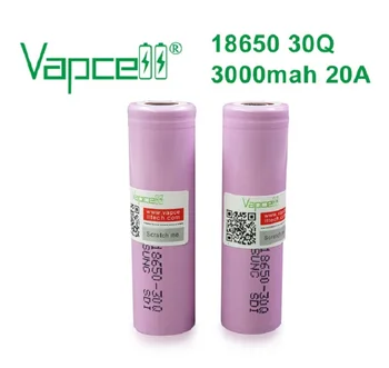 

Vapcell original 18650 3000mAh 20A 30Q 3.7V Li-ion rechargeable high power battery for Power tools flashlights Free shipping
