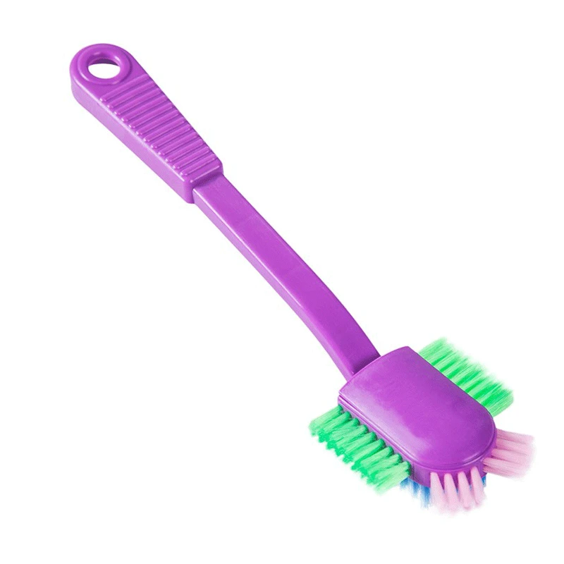 Сливовый Бытовая поставка многофункциональная пластиковая щетка с длинной ручкой обувь для уборки щетка предметы домашнего обихода мягкая щетка для волос - Цвет: Сливовый