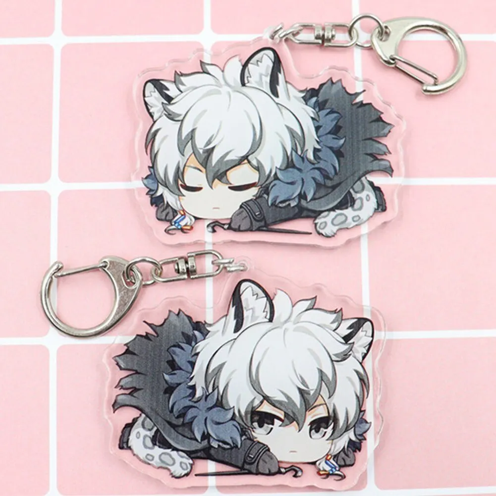 Anime Arknights Acrylic Anime Double-sided Keyring for Bags Kawaii Figure Cosplay Key Rings