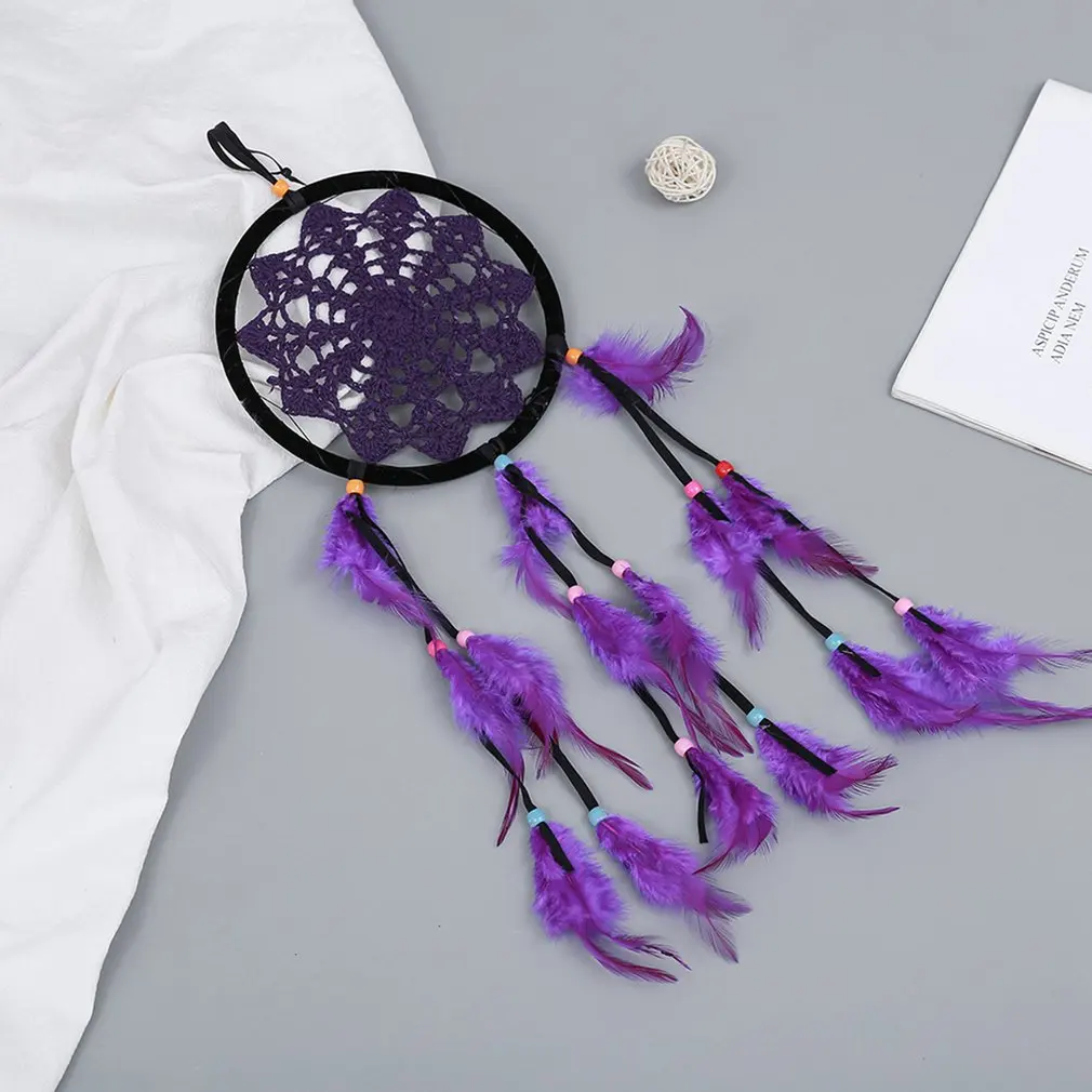 Кисточкой ловли Monternet большой красный Ловец снов Творческий перья дома кулон