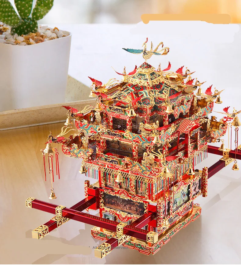 3D DIY металлическая головоломка Китайский традиционный свадебный седан стул Декор свадебные подарки