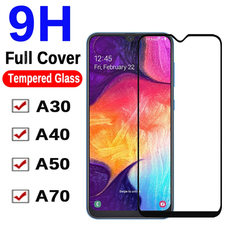 9H стекло на A50 для samsung Galaxy SM A30 A40 A70 samsung A 50 40 30 70 A505 A505F samsung A50 защитное закаленное защитное стекло