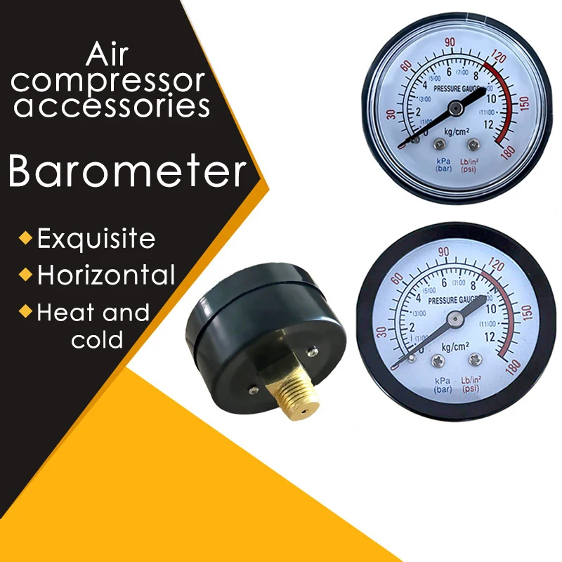0-180PSI Compresor De Aire Neumático Medidor de presión de fluido hidráulico 0-12Bar Nuevo
