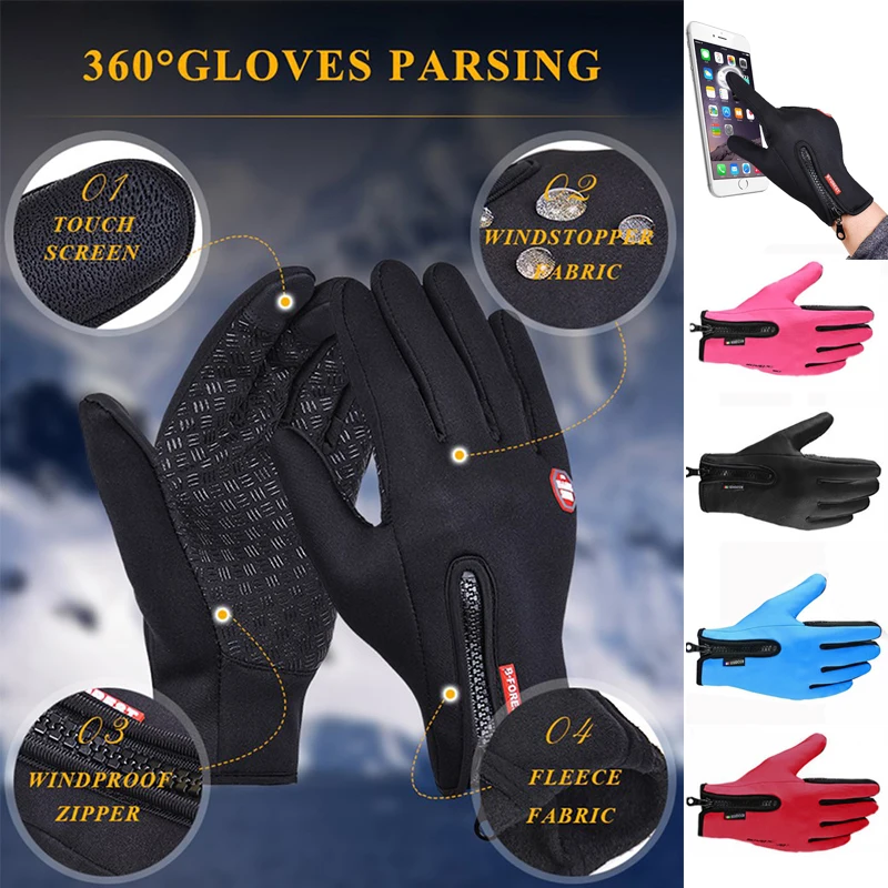 

2020 Winter Windproof Fishing Gloves Outdoor Sport Full Finger Warm Pesca Carp Fishing Accessories Winter Fishing Gloves
