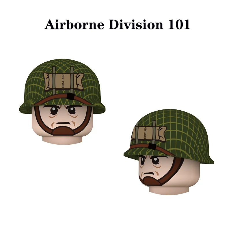 WW2 Military Airborne Division accessory Building Blocks  US Airborne Division 101st Soldier M1 Garland guns Weapons Bricks Toys