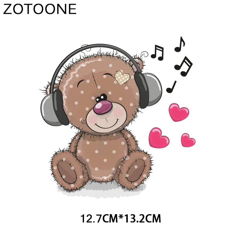 ZOTOONE милые нашивки для одежды с изображениями животных из мультфильмов, наклейки на футболки