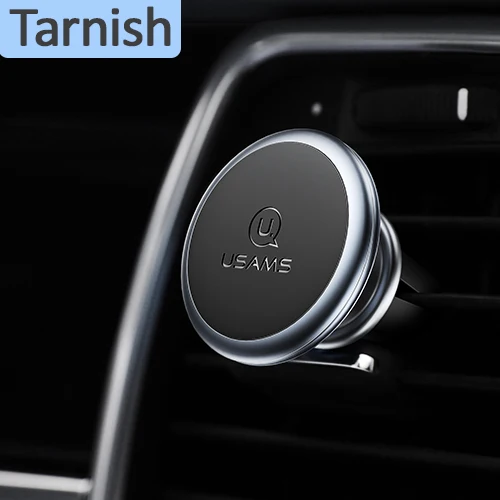 USAMS Magnetic Car Phone Holder for iPhone Samsung Xiaomi Magnet holder Air Vent Mount Cell Phone holder in car Supports stand - Цвет: Air vent Tranish