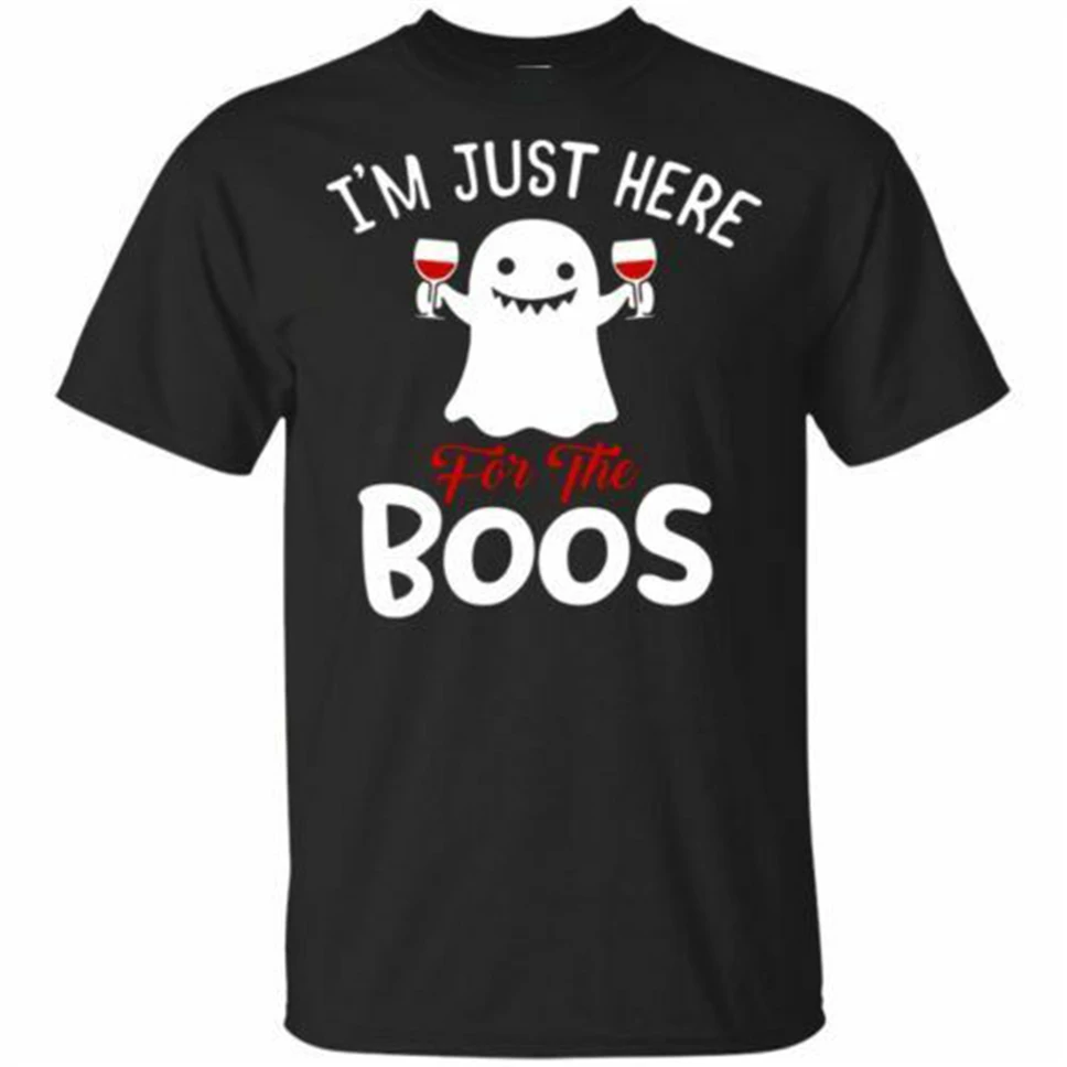 Вино i�m Just Here For The Boos Мужская футболка S-3Xl брендовая модная |