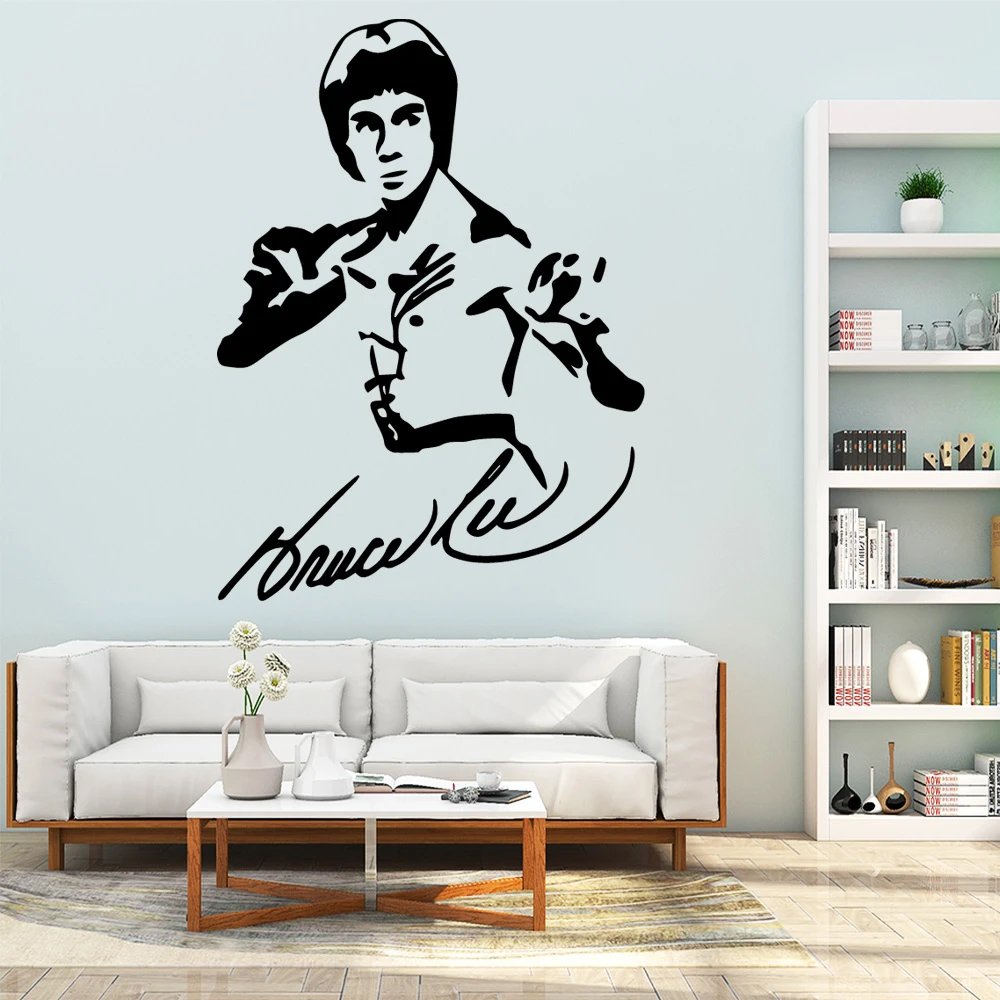 Kung Fu Bruce Lee Vinyl Wall Stickers Wallpaper For Living Room Kids Room Waterproof Wall Art Decal Wallstickers Wall Stickers Aliexpress Kung Fu Bruce Lee Vinyl Wall Stickers Wallpaper For Living Room Kids Room Waterproof Wall Art Decal Wallstickers Wall Stickers Aliexpress