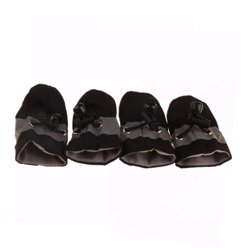 4Pcs Pet Dog Winter Shoes Rain Snow Waterproof Booties Socks Rubber Anti-slip Shoes For Small Dog Puppy Footwear Pet Paw Care