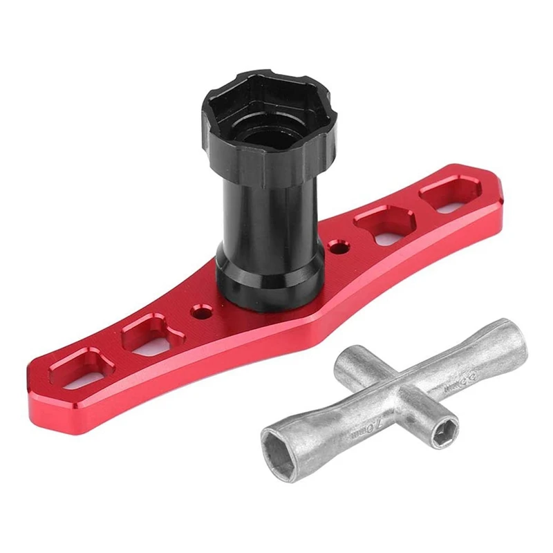

17mm Wheel Nut Sleeve Wrench Tool, M2, M2.5, M3, M4 Hex Cross Wrench for RC Car / Airplane Upgrade Accessory