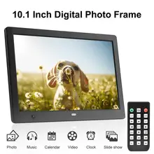 10 дюймовая цифровая фоторамка с движения Сенсор дистанционного Управление Поддержка SD картой памяти на 32 Гб MP3 календарь цифровая фоторамка