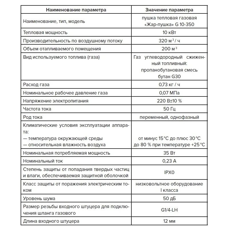 Пушка тепловая газовая Кратон Жар-пушка G 10-350 320 куб метров в час