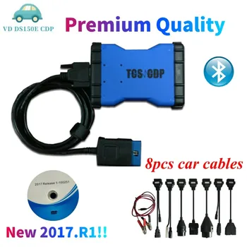 

2020 Latest blue vd tcs cdp 2017.R1 2016.R0 keygen NEW VCI diagnostic tool Bluetooth VD DS150E CDP for delphis obd obd2 Scanner