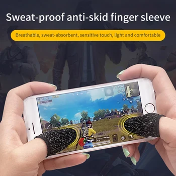 

2 Pair Data Frog Sweatproof Touch Screen Finger Gloves For Mobile Game Controller Moistureproof Finger Cots for Phone Gaming