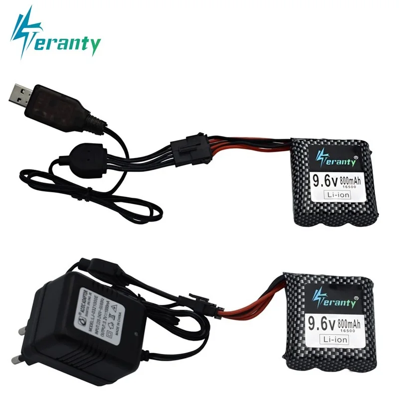 

9.6v Rechargeable Battery and charger for 9115 9116 S911 S912 RC Car Truck Spare Upgrade 800mah 9.6V Li-ion battery for toy Car