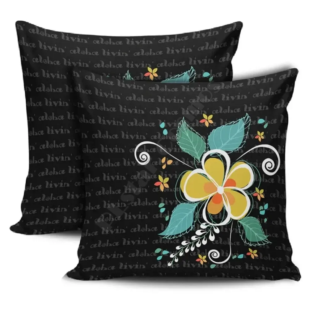 

Aloha Hibiscus Art Pillowcases Throw Pillow Cover Home Decoration Double-sided Printing