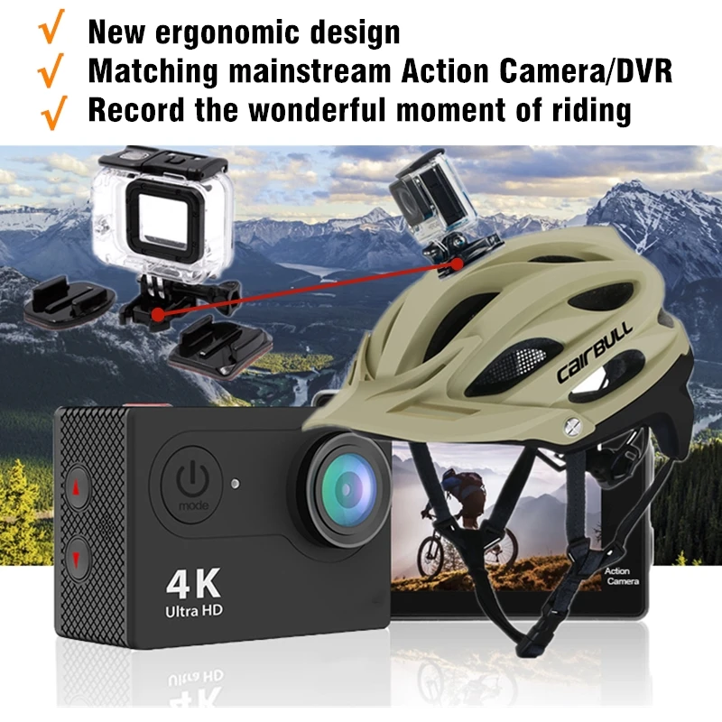 CAIRBULL MTB шлем велосипедный для взрослых DVR спортивная и экшн видеокамера устанавливаемый велосипедный шлем горный Casco внедорожный велосипедный шлем