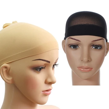 

Top Selling Hair Mesh Wig Cap Stocking Liner Snood Mesh Stretch Nude Beige Use and Wash Easily Anne Glueless Dome Hair Cap