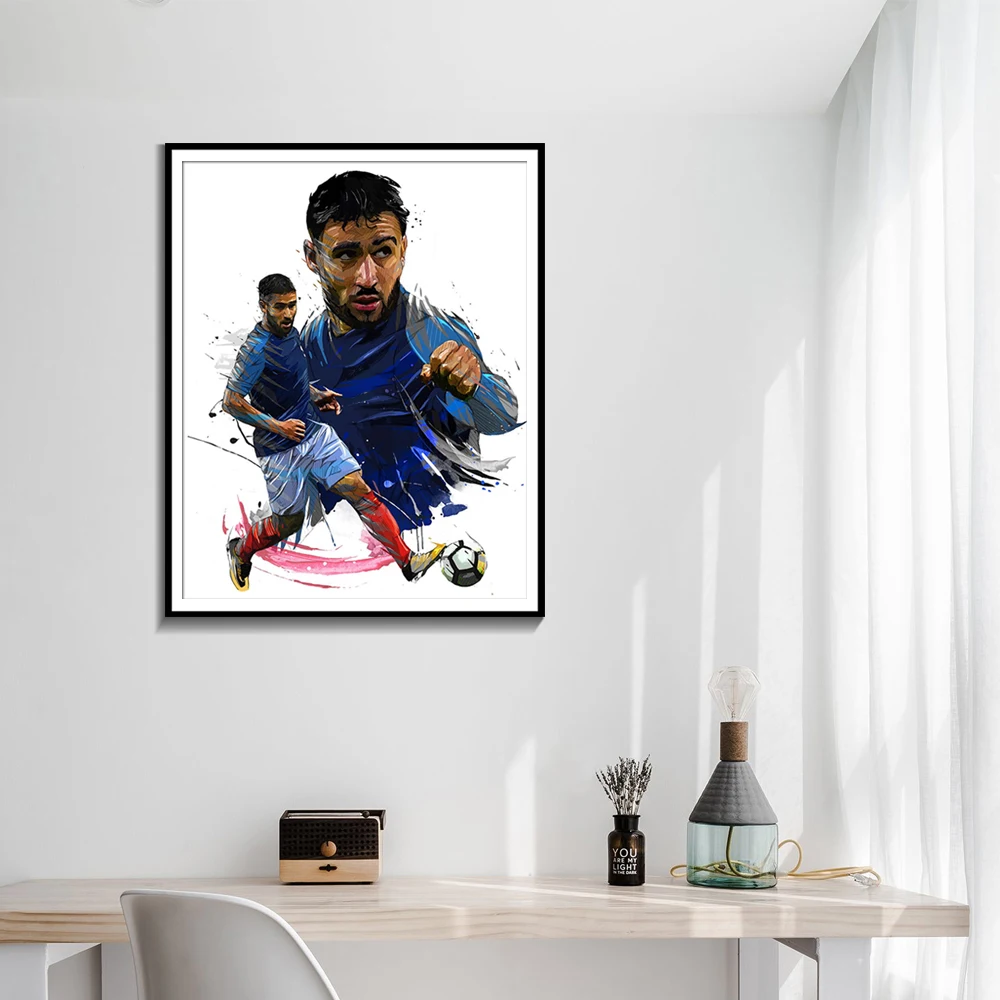 Nabil Fekir настенные картины для гостиной олимпийки Lyonnais стены искусства Современные постеры для оформления дома и принтов